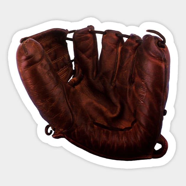 Vintage Leather Baseball Glove Sticker by MasterpieceCafe